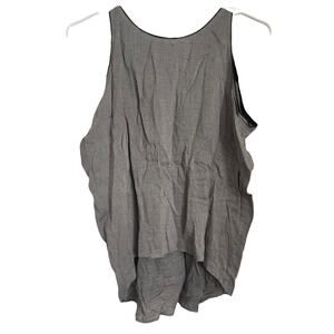 EUC Helmut Lang Authentic Tank Top Blouse Gray Black Size Petite XS
